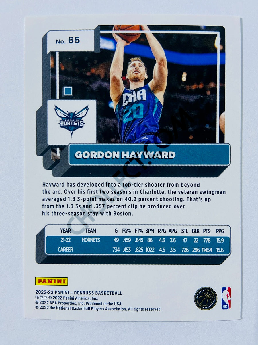 Gordon Hayward - Charlotte Hornets 2022-23 Panini Donruss #65