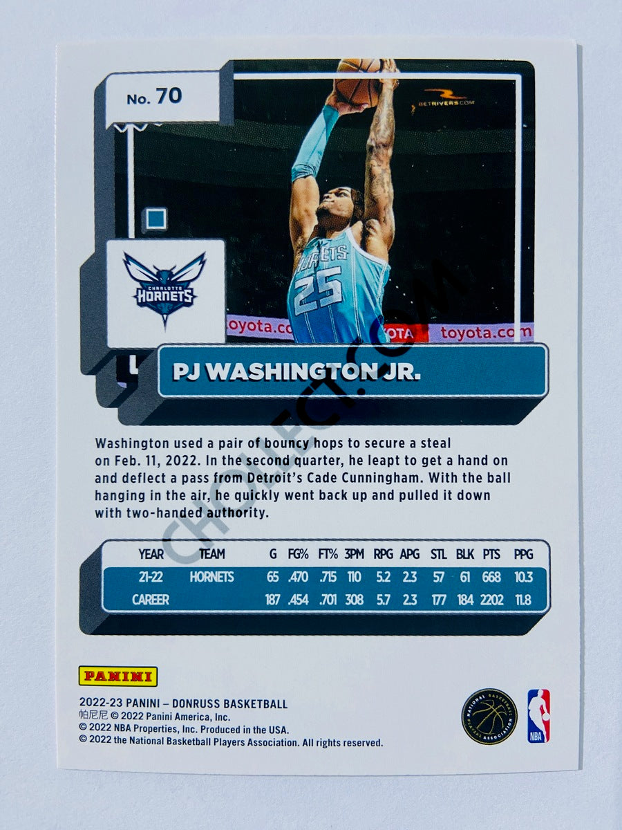 PJ Washington Jr. - Charlotte Hornets 2022-23 Panini Donruss #70