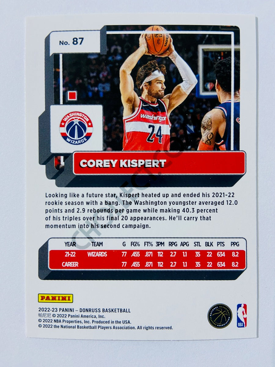 Corey Kispert - Washington Wizards 2022-23 Panini Donruss #87