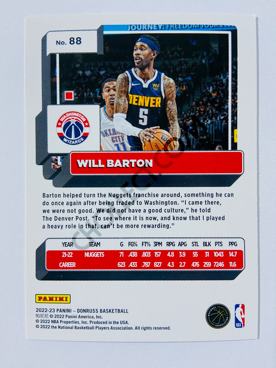 Will Barton - Washington Wizards 2022-23 Panini Donruss #88