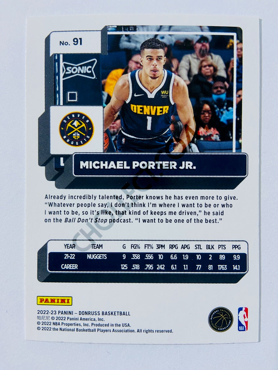 Michael Porter Jr. - Denver Nuggets 2022-23 Panini Donruss #91