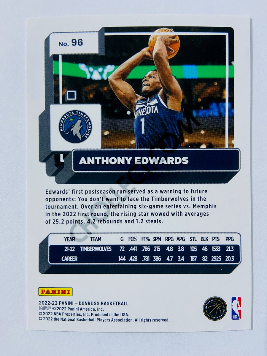 Anthony Edwards - Minnesota Timberwolves 2022-23 Panini Donruss #96