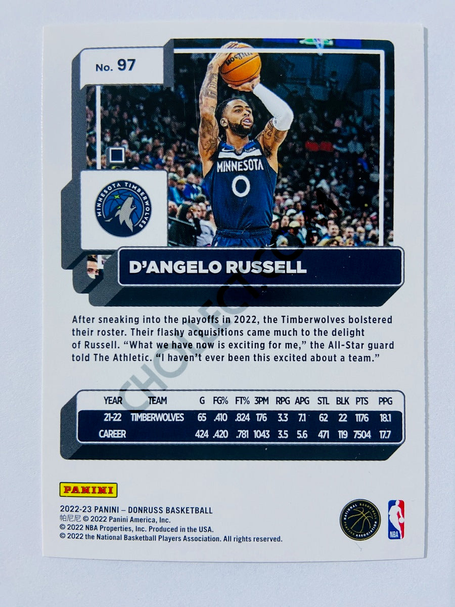 D'Angelo Russell - Minnesota Timberwolves 2022-23 Panini Donruss #97