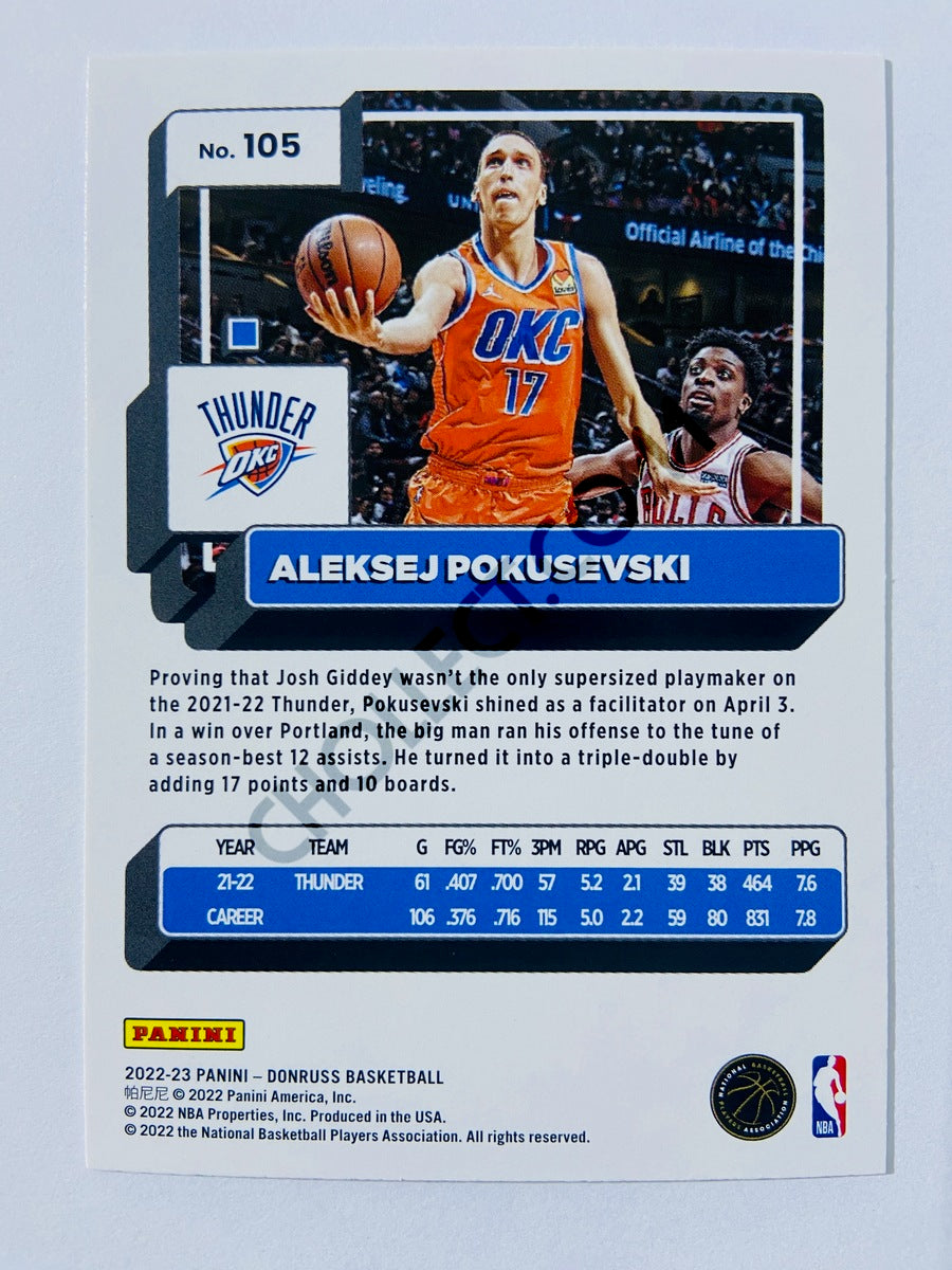 Aleksej Pokusevski - Oklahoma City Thunder 2022-23 Panini Donruss #105