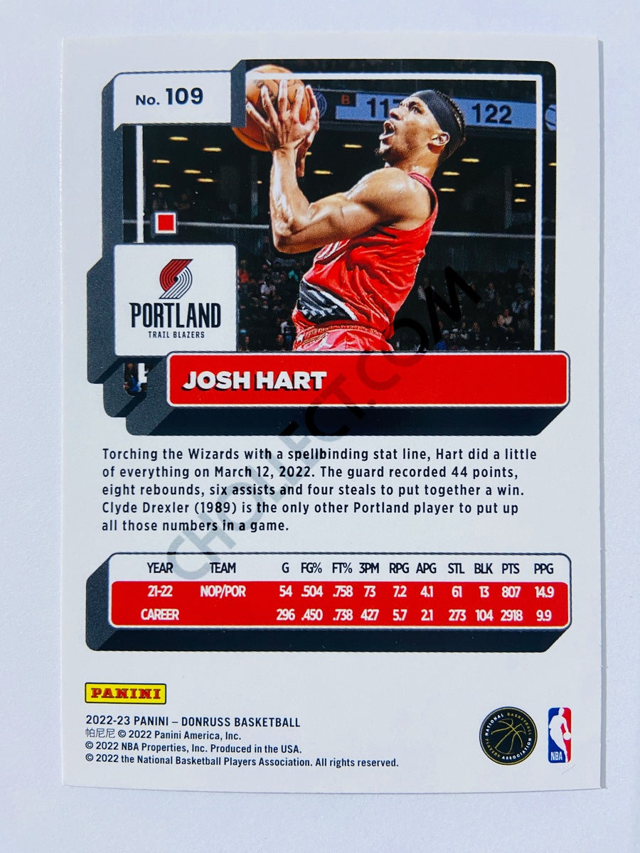 Josh Hart - Portland Trail Blazers 2022-23 Panini Donruss #109