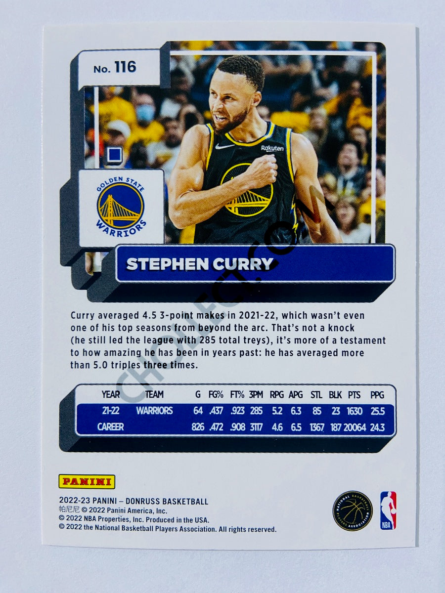 Stephen Curry - Golden State Warriors 2022-23 Panini Donruss #116