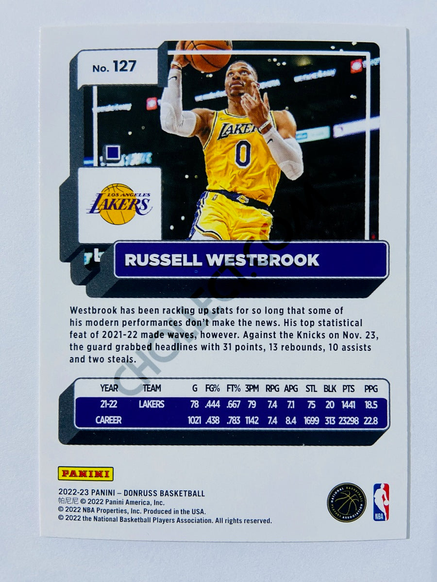 Russell Westbrook - Los Angeles Lakers 2022-23 Panini Donruss #127