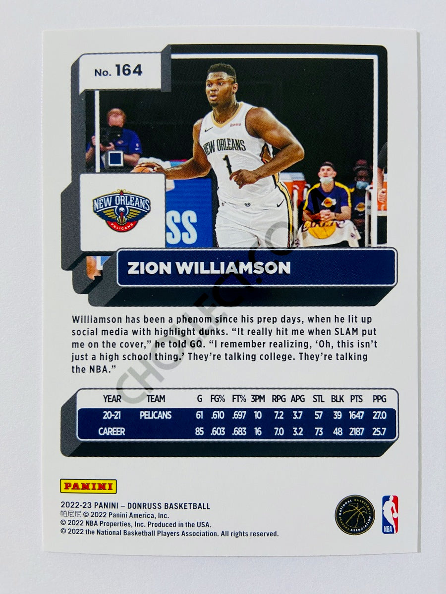 Zion Williamson - New Orleans Pelicans 2022-23 Panini Donruss #164