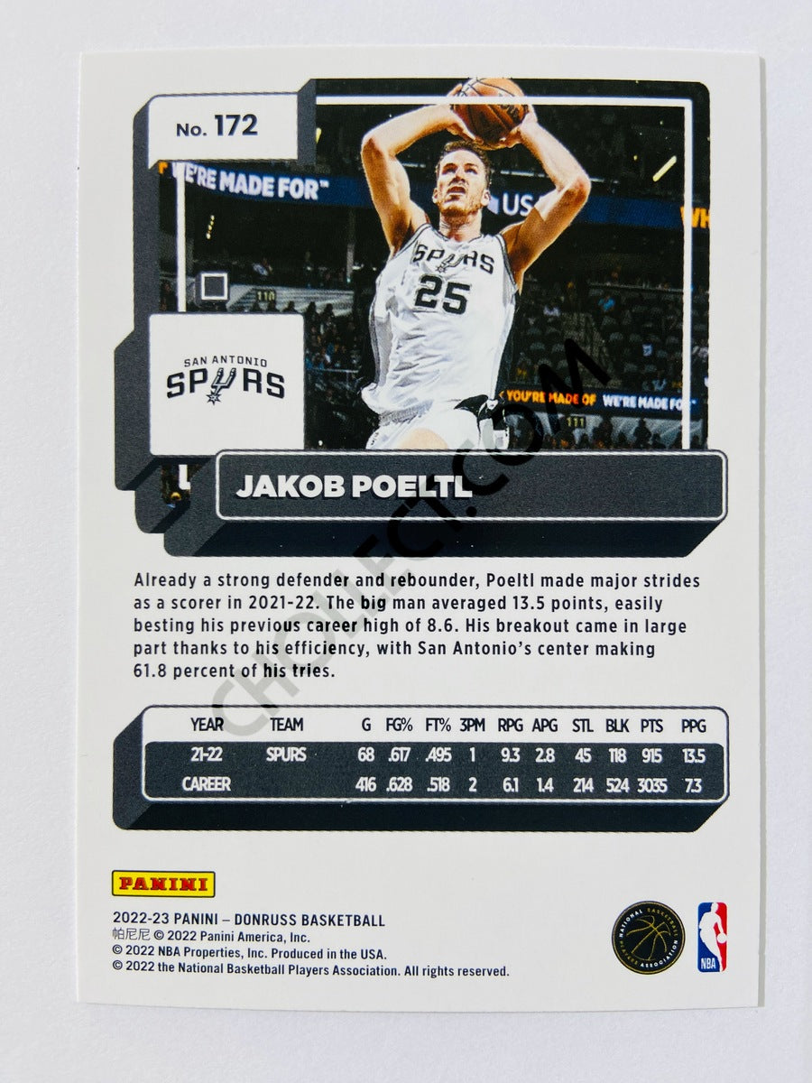 Jakob Poeltl - San Antonio Spurs 2022-23 Panini Donruss #172