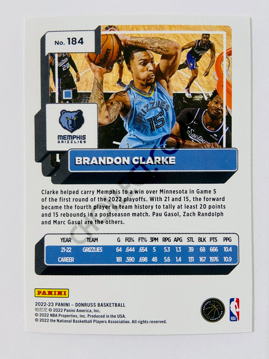 Brandon Clarke - Memphis Grizzlies 2022-23 Panini Donruss #184