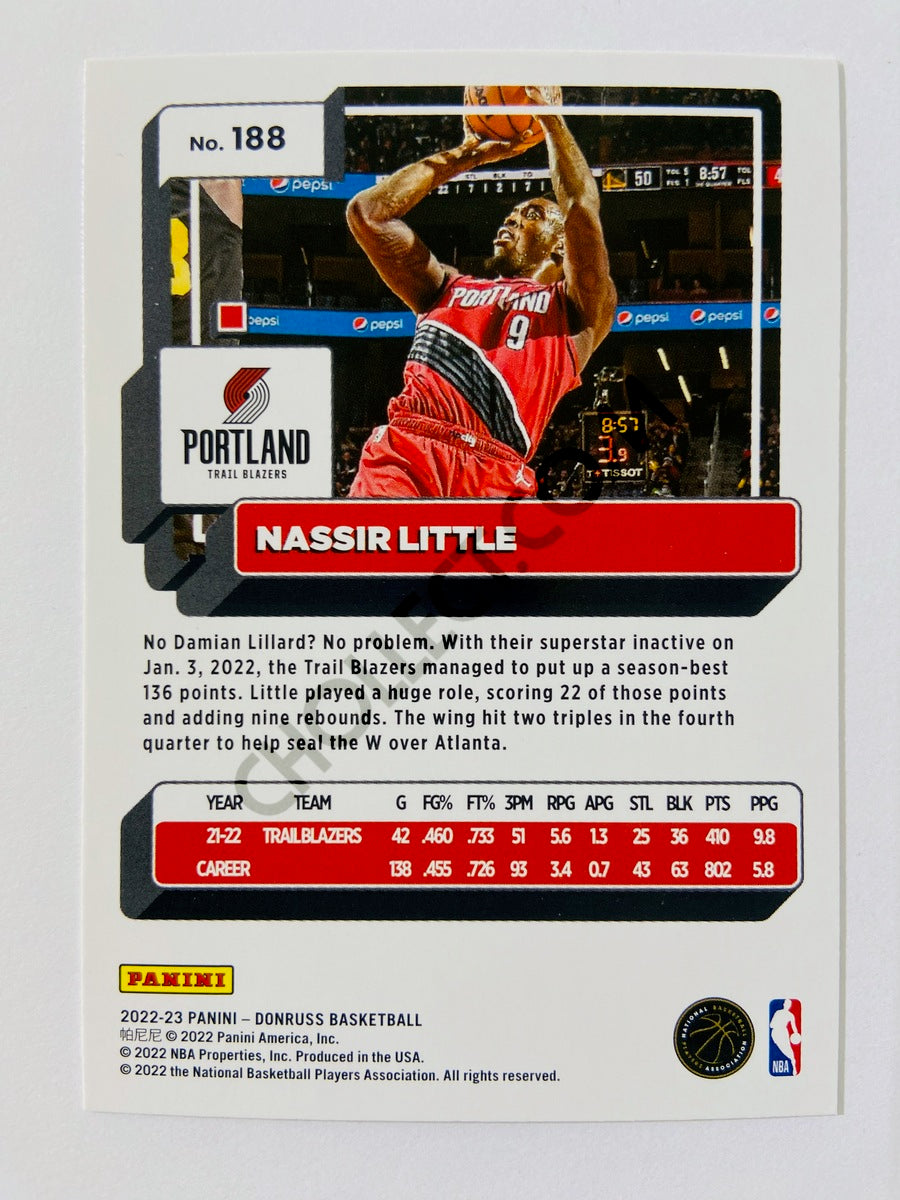 Nassir Little - Portland Trail Blazers 2022-23 Panini Donruss #188