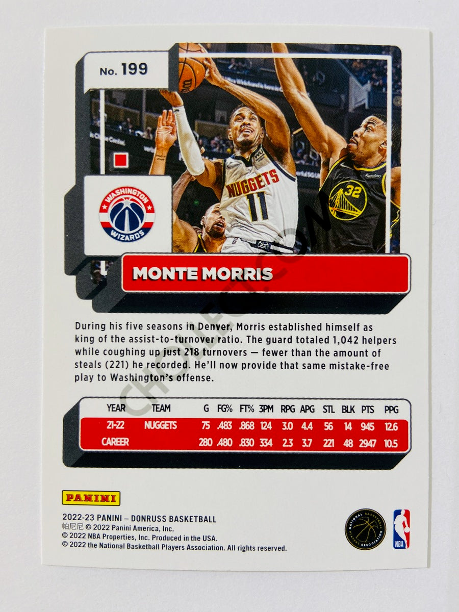 Monte Morris - Washington Wizards 2022-23 Panini Donruss #199