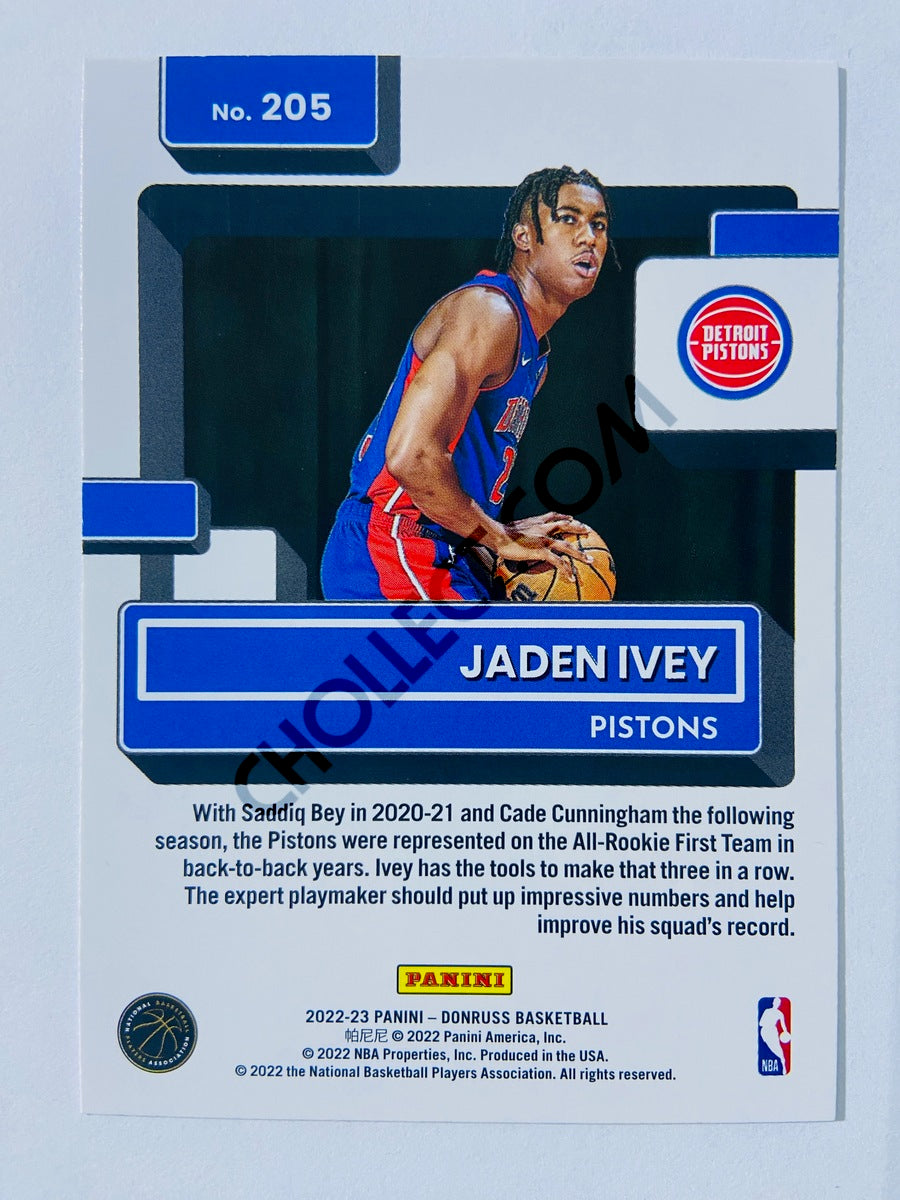 Jaden Ivey - Detroit Pistons 2022-23 Panini Donruss Rated Rookie #205