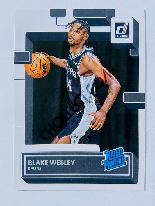 Blake Wesley - San Antonio Spurs 2022-23 Panini Donruss Rated Rookie #225