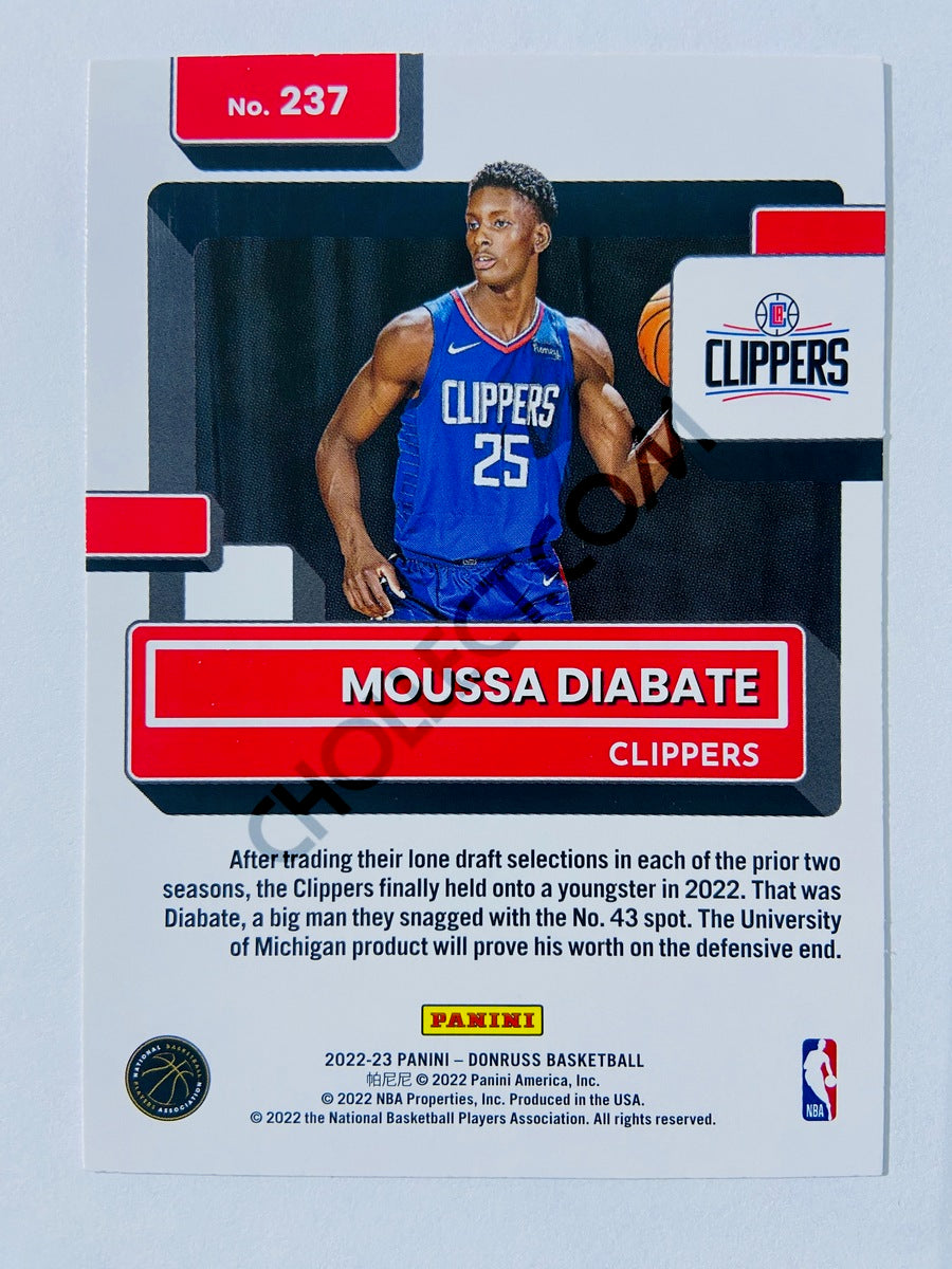 Moussa Diabate - Los Angeles Clippers 2022-23 Panini Donruss Rated Rookie #237