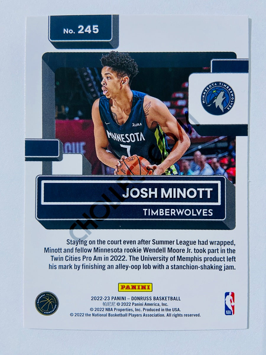 Josh Minott - Minnesota Timberwolves 2022-23 Panini Donruss Rated Rookie #245