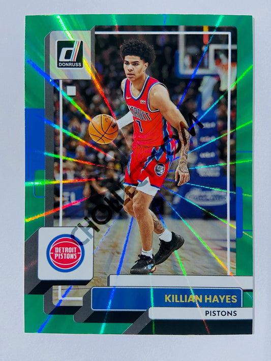 Killian Hayes - Detroit Pistons 2022-23 Panini Donruss Holo Green Laser Parallel #46