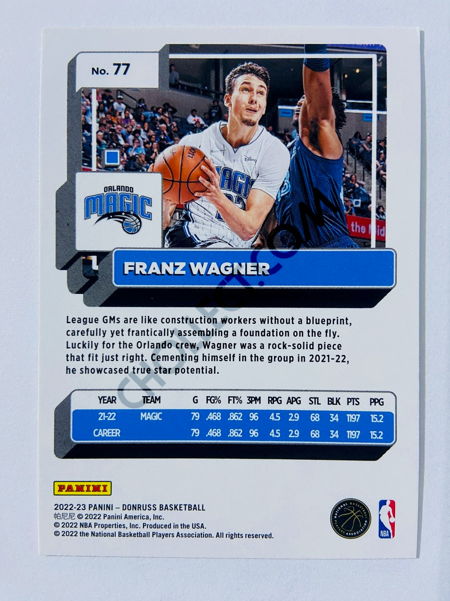 Franz Wagner - Orlando Magic 2022-23 Panini Donruss Holo Green Laser Parallel #77