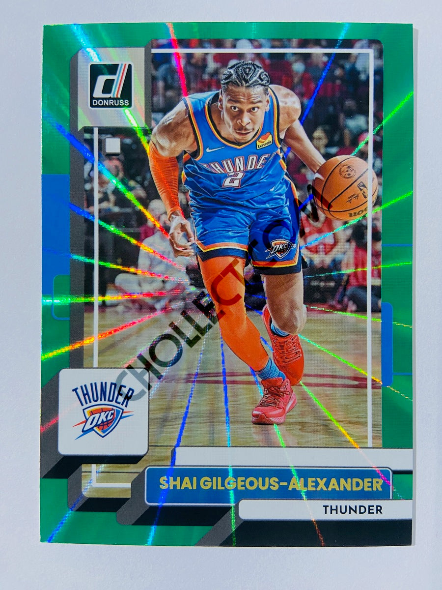 Shai Gilgeous-Alexander - Oklahoma City Thunder 2022-23 Panini Donruss Holo Green Laser Parallel #100