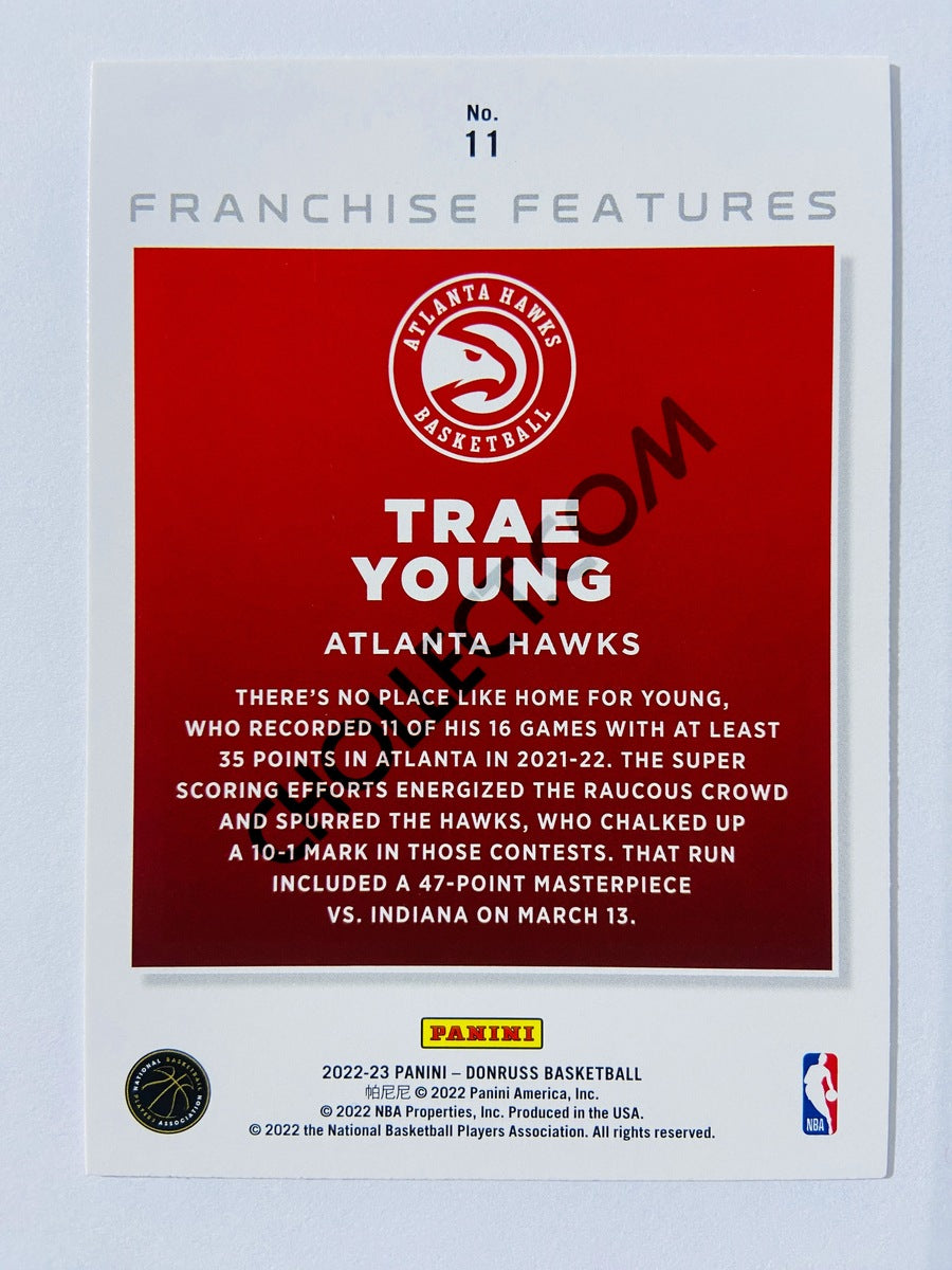 Trae Young - Atlanta Hawks 2022-23 Panini Donruss Franchise Features Insert #11