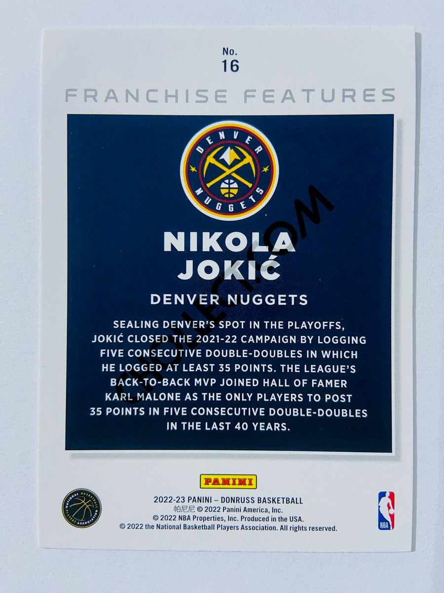 Nikola Jokic - Denver Nuggets 2022-23 Panini Donruss Franchise Features Insert #16