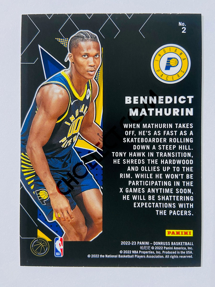 Bennedict Mathurin - Indiana Pacers 2022-23 Panini Donruss Great X-Pectations Insert #2