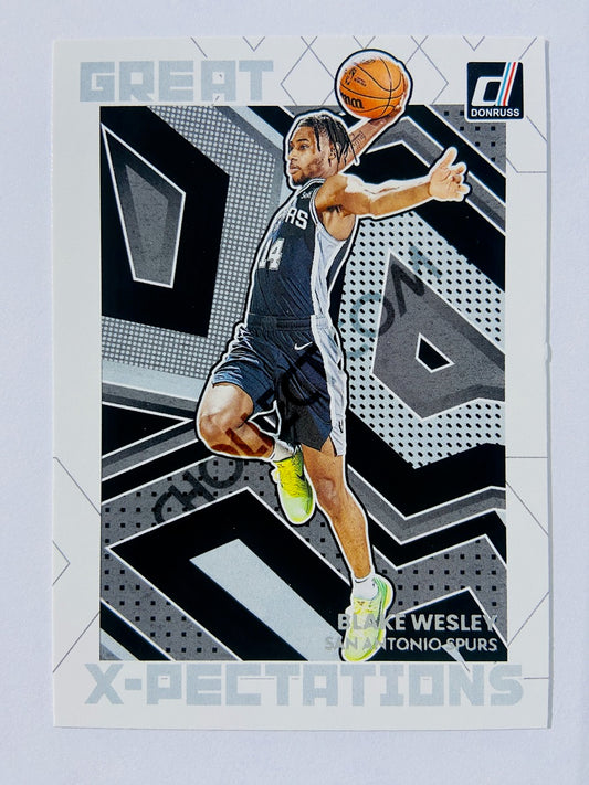 Blake Wesley - San Antonio Spurs 2022-23 Panini Donruss Great X-Pectations Insert #22