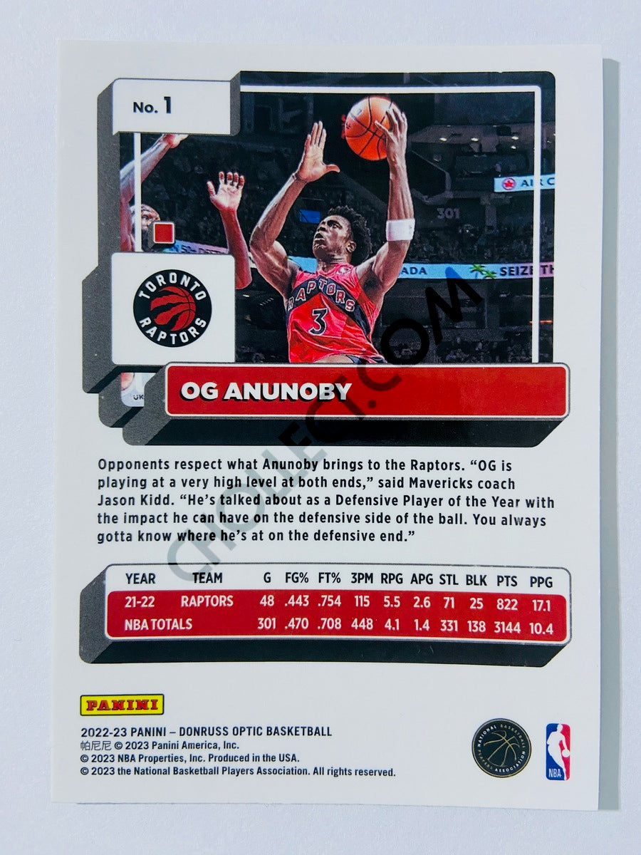 OG Anunoby - Toronto Raptors 2022-23 Panini Donruss Optic #1