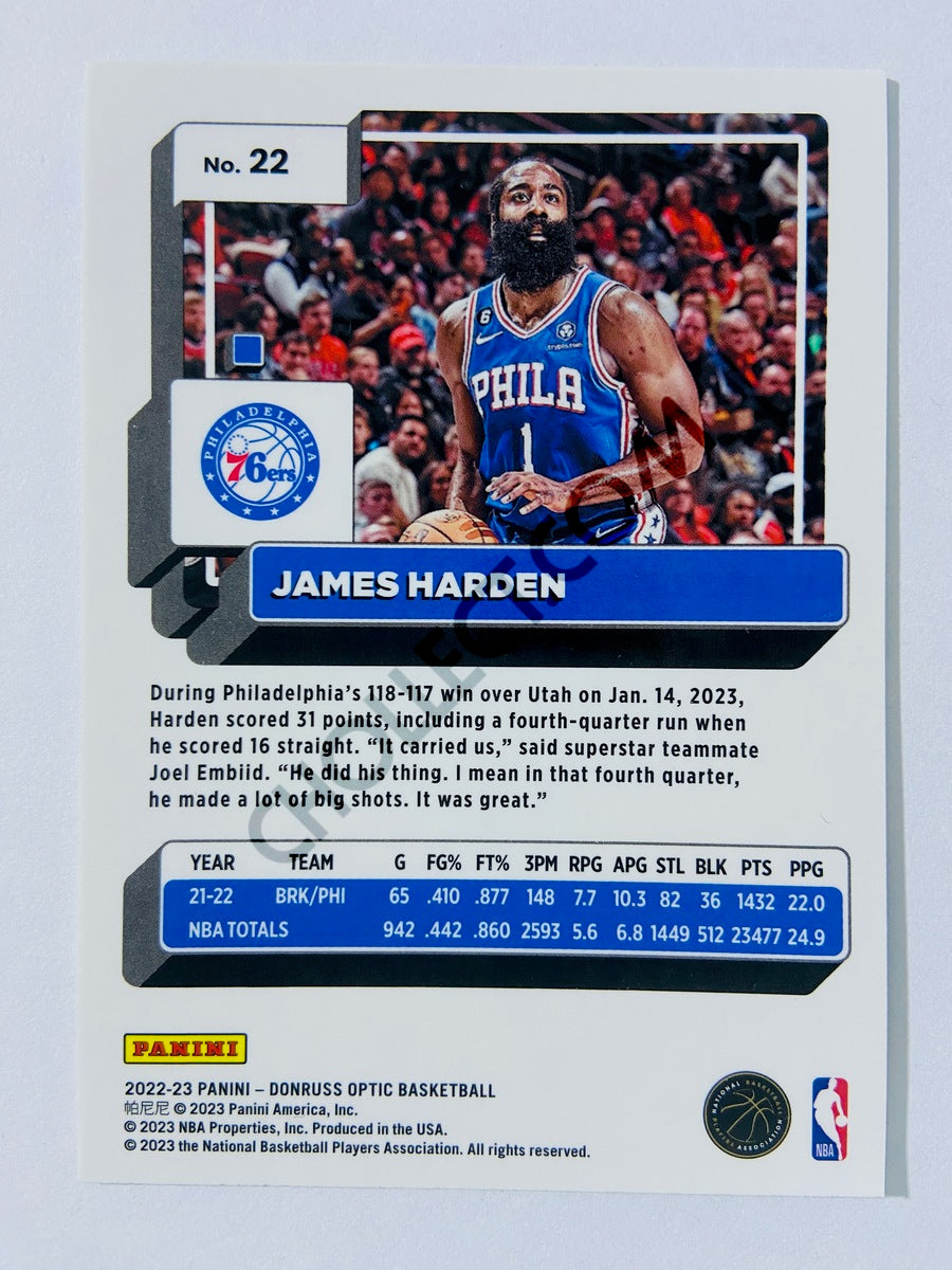 James Harden - Philadelphia 76ers 2022-23 Panini Donruss Optic #22