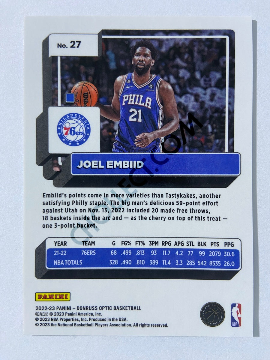 Joel Embiid - Philadelphia 76ers 2022-23 Panini Donruss Optic #27