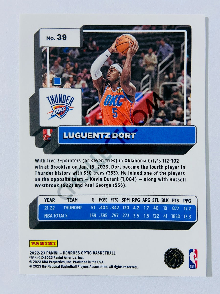 Luguentz Dort - Oklahoma City Thunder 2022-23 Panini Donruss Optic #39