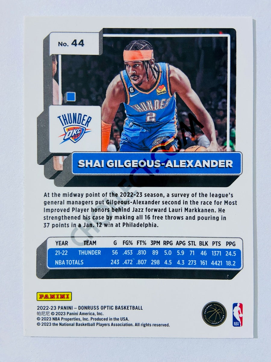 Shai Gilgeous-Alexander - Oklahoma City Thunder 2022-23 Panini Donruss Optic #44