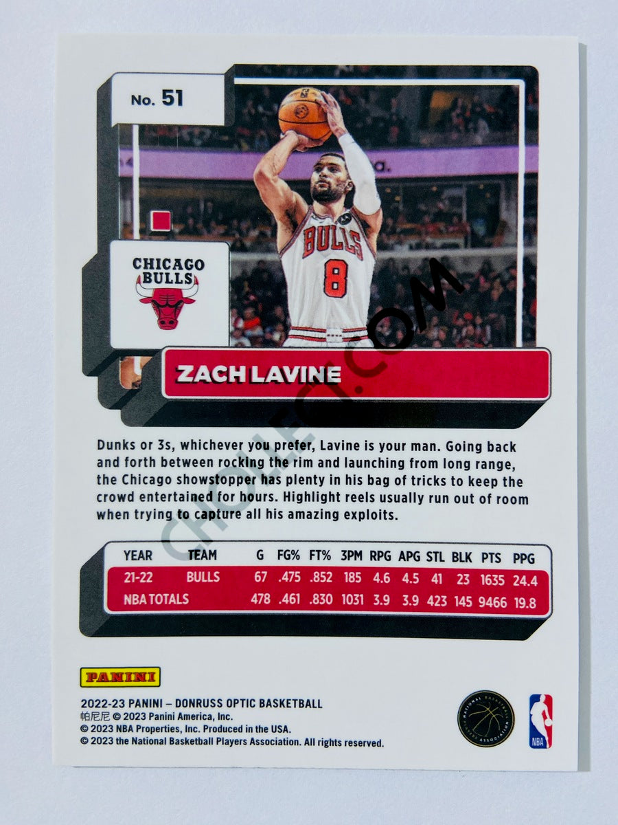 Zach LaVine - Chicago Bulls 2022-23 Panini Donruss Optic #51