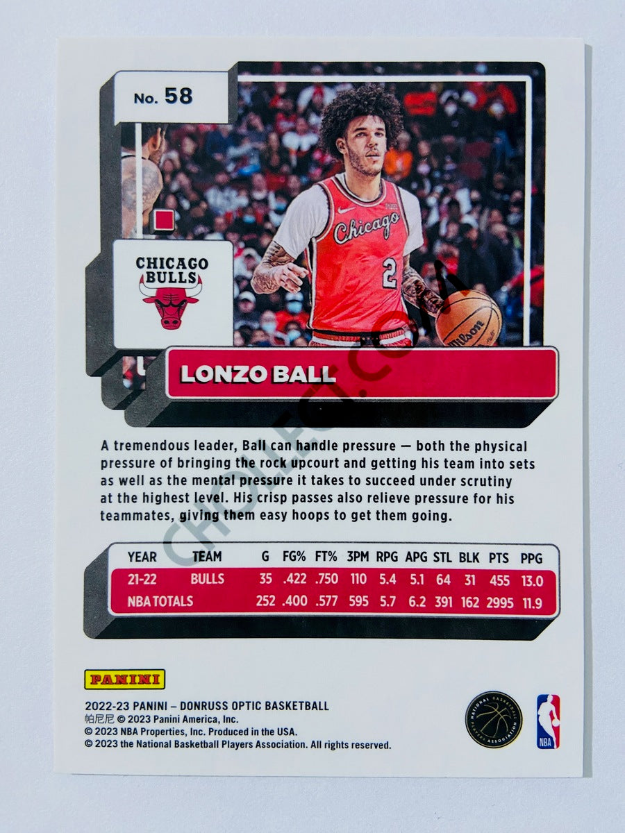 Lonzo Ball - Chicago Bulls 2022-23 Panini Donruss Optic #58