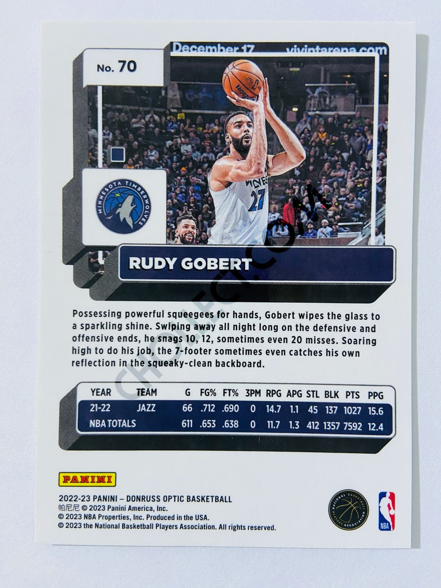 Rudy Gobert - Minnesota Timberwolves 2022-23 Panini Donruss Optic #70