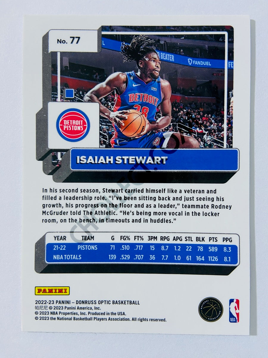 Isaiah Stewart - Detroit Pistons 2022-23 Panini Donruss Optic #77