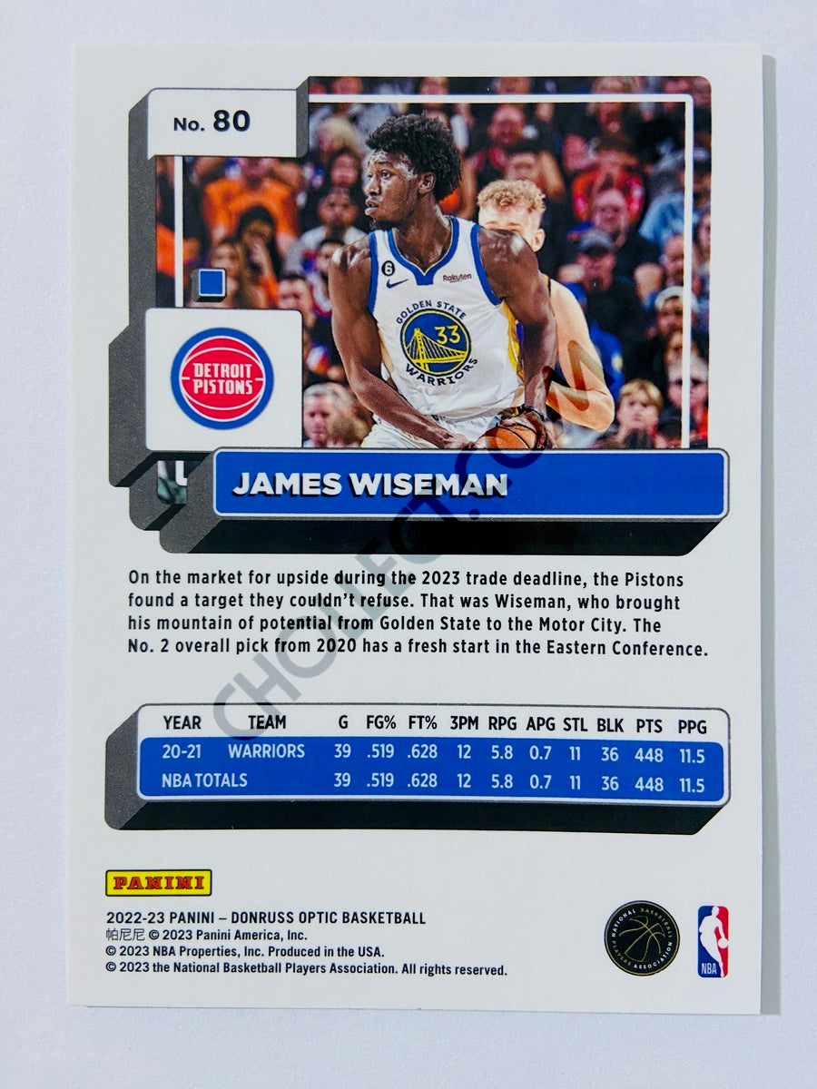 James Wiseman - Detroit Pistons 2022-23 Panini Donruss Optic #80