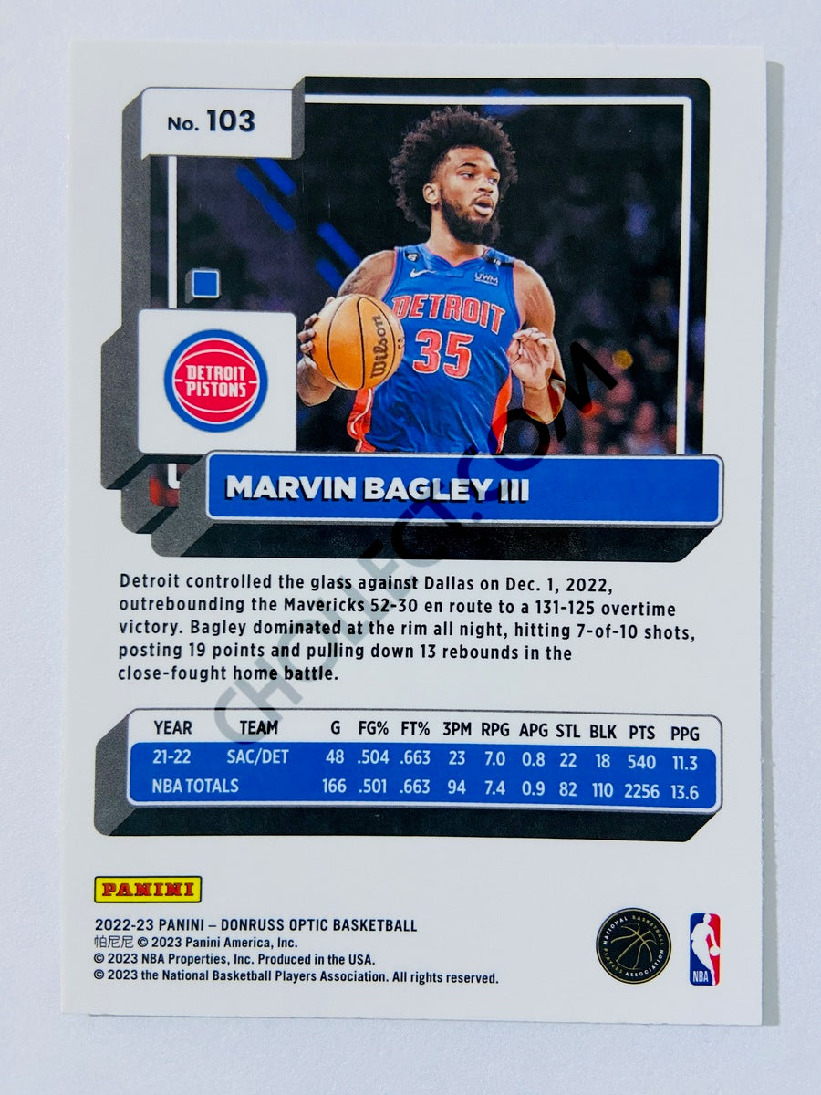 Marvin Bagley III - Detroit Pistons 2022-23 Panini Donruss Optic #103