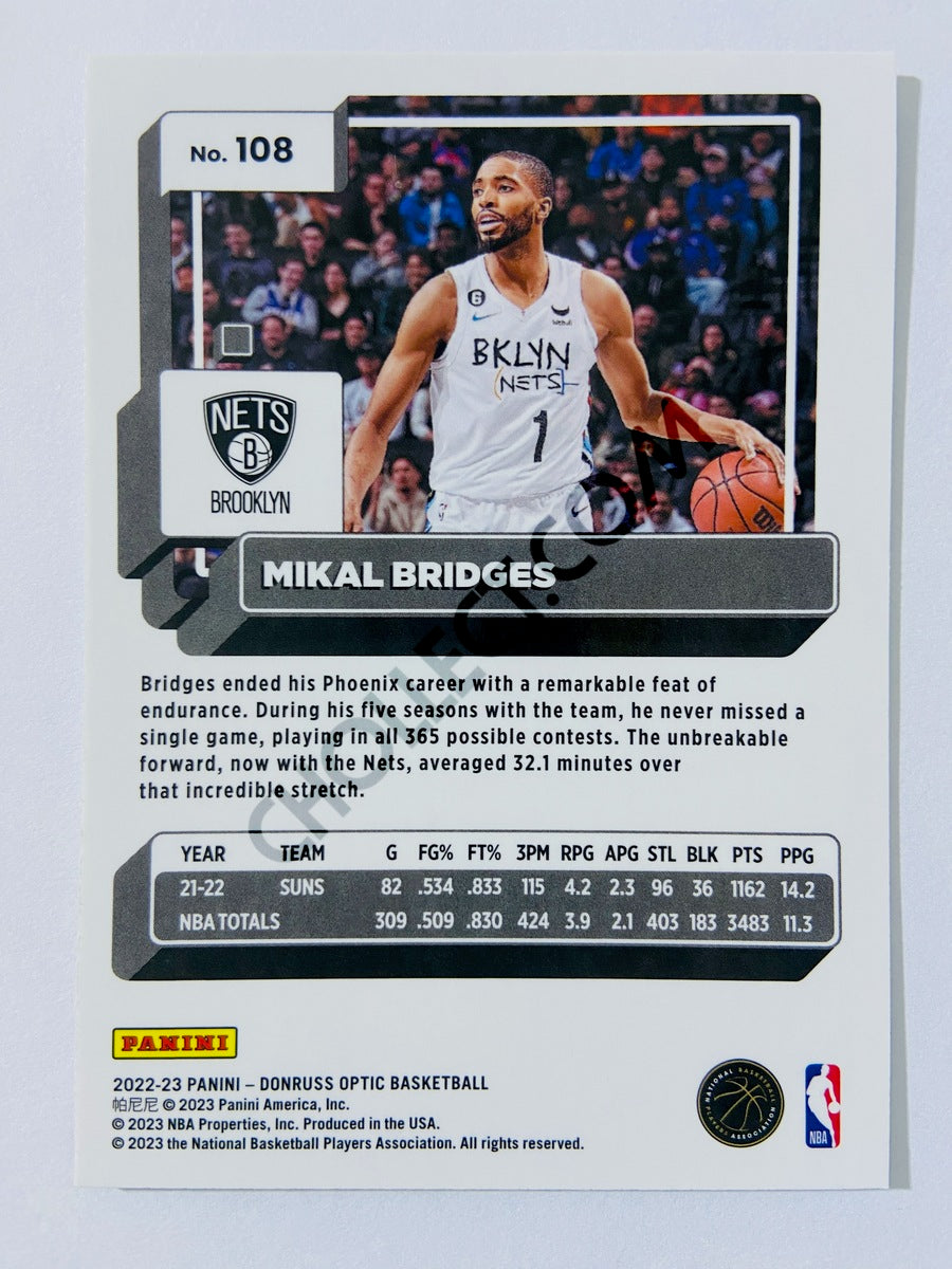 Mikal Bridges - Brooklyn Nets 2022-23 Panini Donruss Optic #108