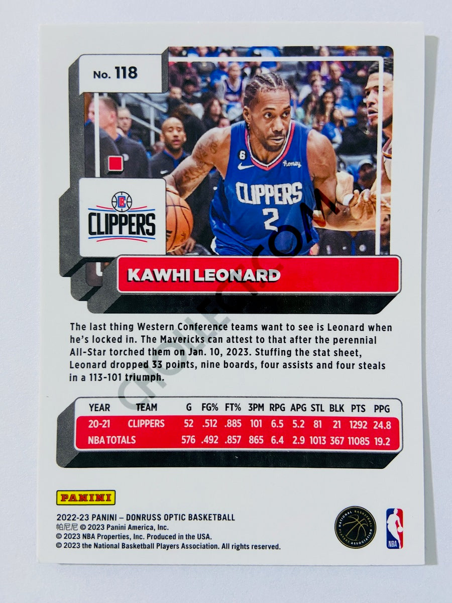 Kawhi Leonard - Los Angeles Clippers 2022-23 Panini Donruss Optic #118