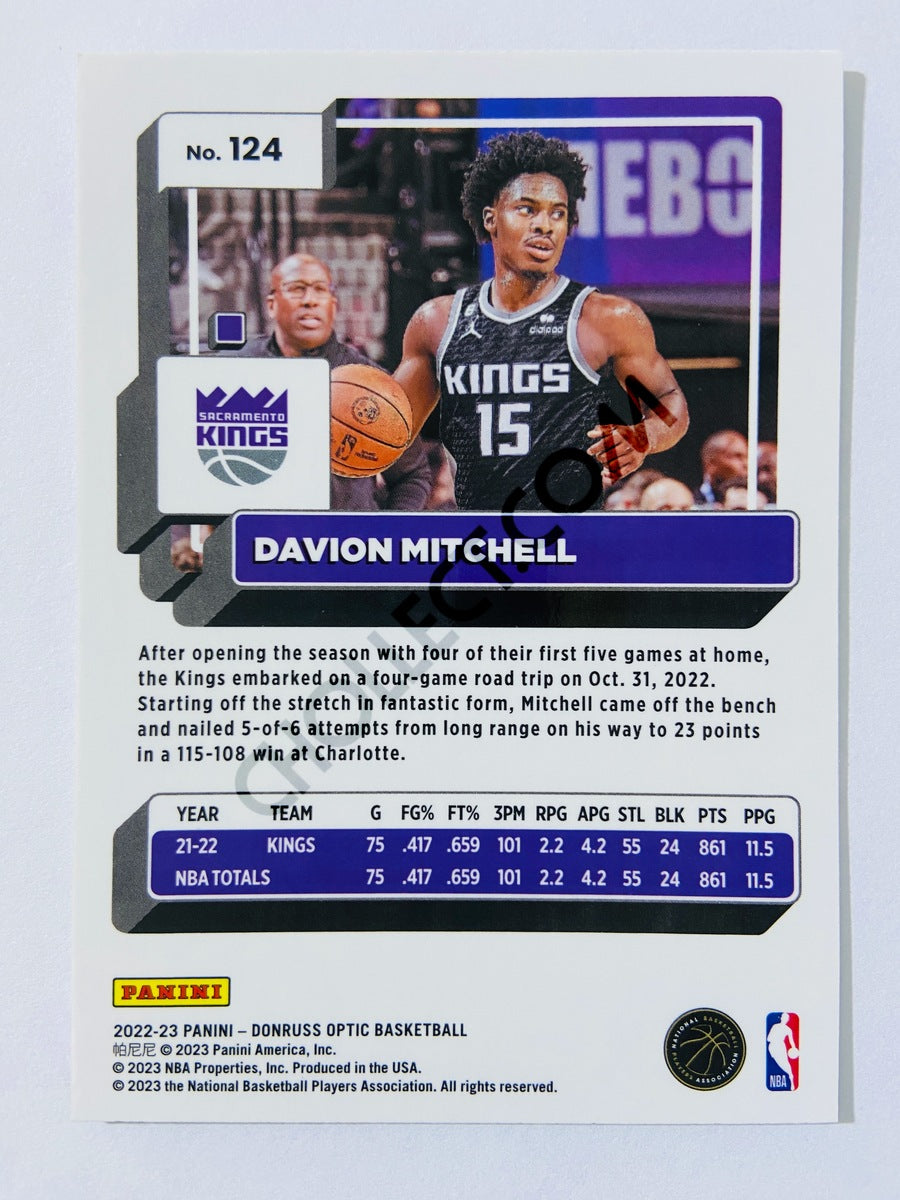 Davion Mitchell - Sacramento Kings 2022-23 Panini Donruss Optic #124