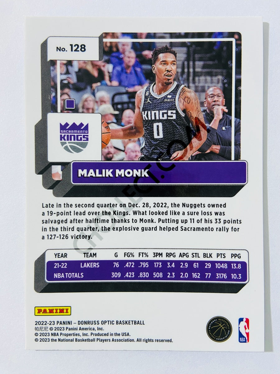 Malik Monk - Sacramento Kings 2022-23 Panini Donruss Optic #128