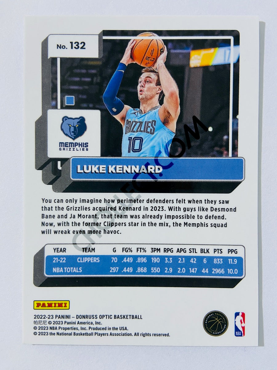 Luke Kennard - Memphis Grizzlies 2022-23 Panini Donruss Optic #132