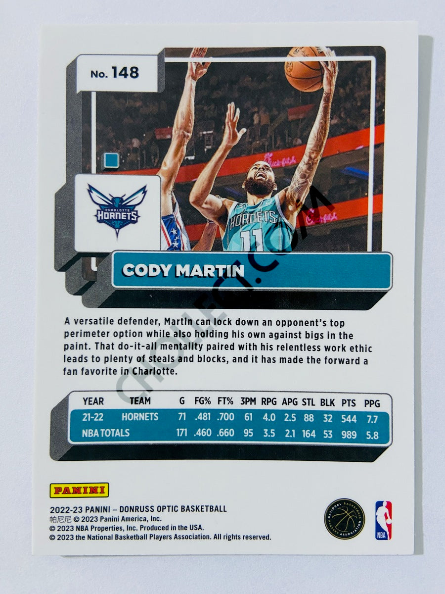 Cody Martin - Charlotte Hornets 2022-23 Panini Donruss Optic #148