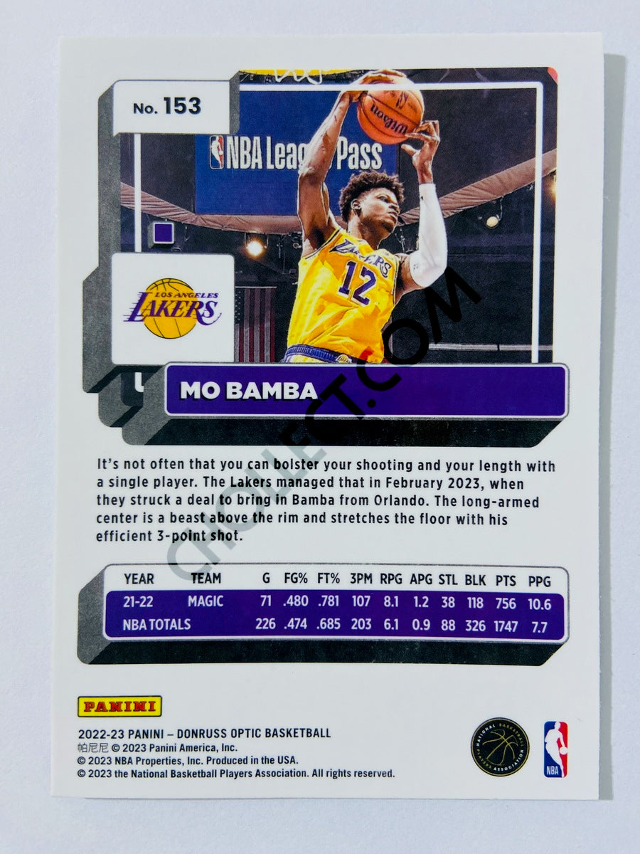 Mo Bamba - Los Angeles Lakers 2022-23 Panini Donruss Optic #153