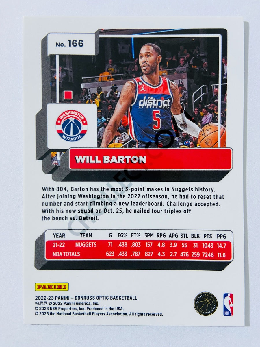 Will Barton - Washington Wizards 2022-23 Panini Donruss Optic #166