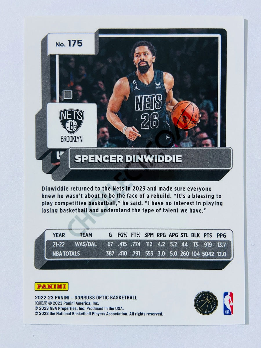 Spencer Dinwiddie - Brooklyn Nets 2022-23 Panini Donruss Optic #175