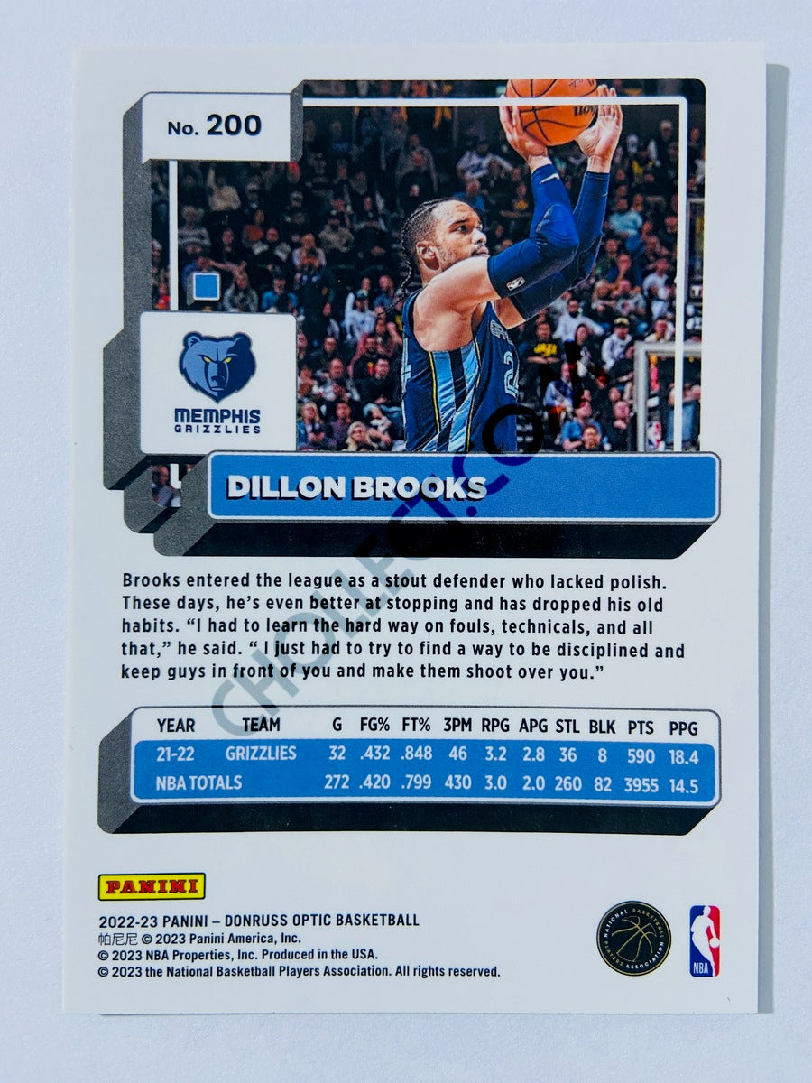 Dillon Brooks - Memphis Grizzlies 2022-23 Panini Donruss Optic #200