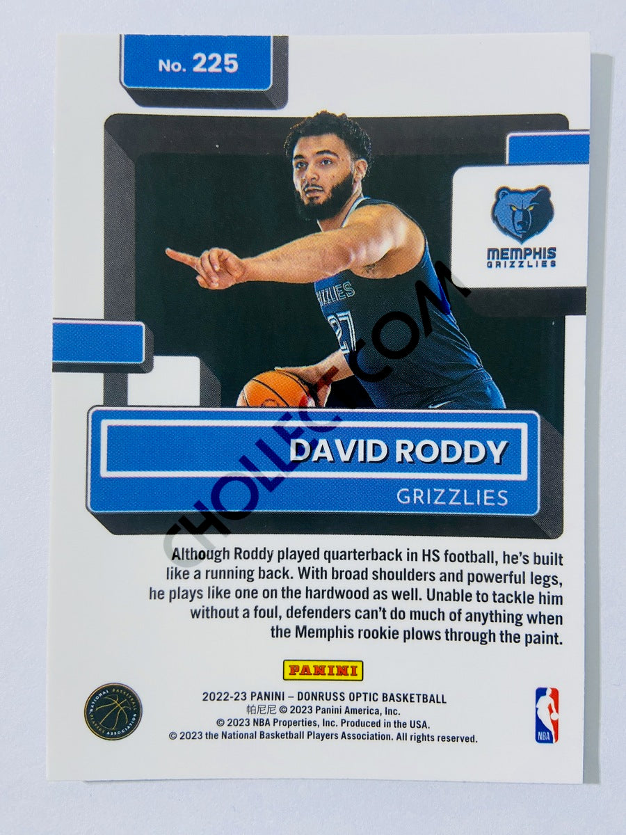 David Roddy - Memphis Grizzlies 2022-23 Panini Donruss Optic Rated Rookie #225