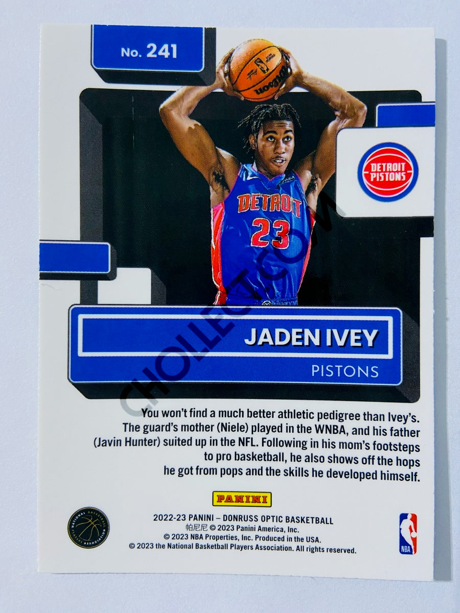 Jaden Ivey - Detroit Pistons 2022-23 Panini Donruss Optic Rated Rookie #241